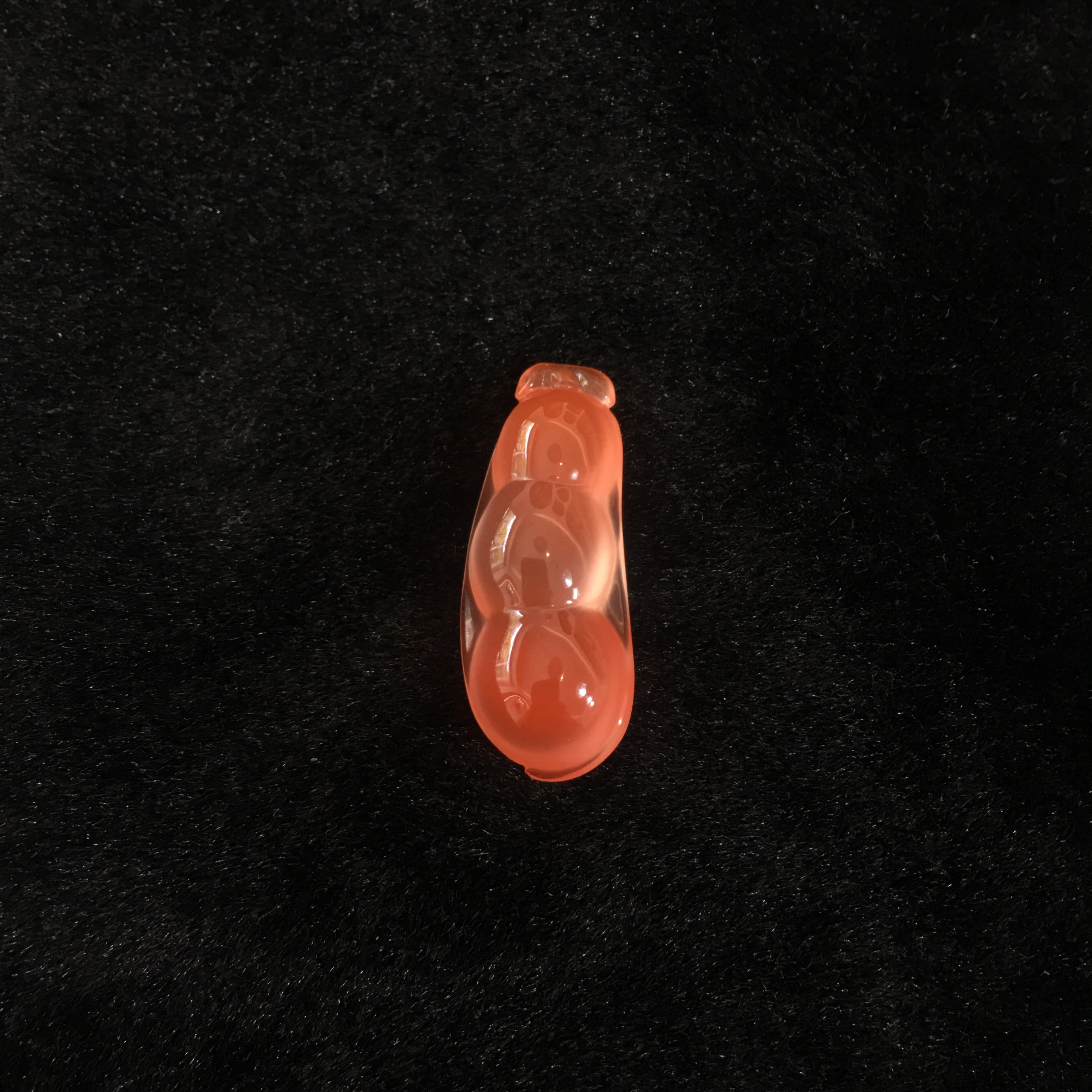 南红渐变三彩福豆 福气满满 圆圆满满