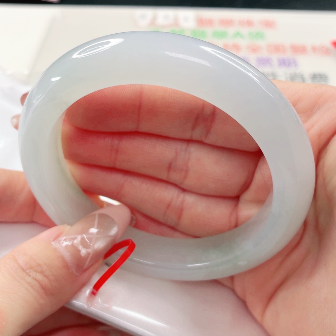 ༺***༻翡翠未镶嵌手镯59.6x587