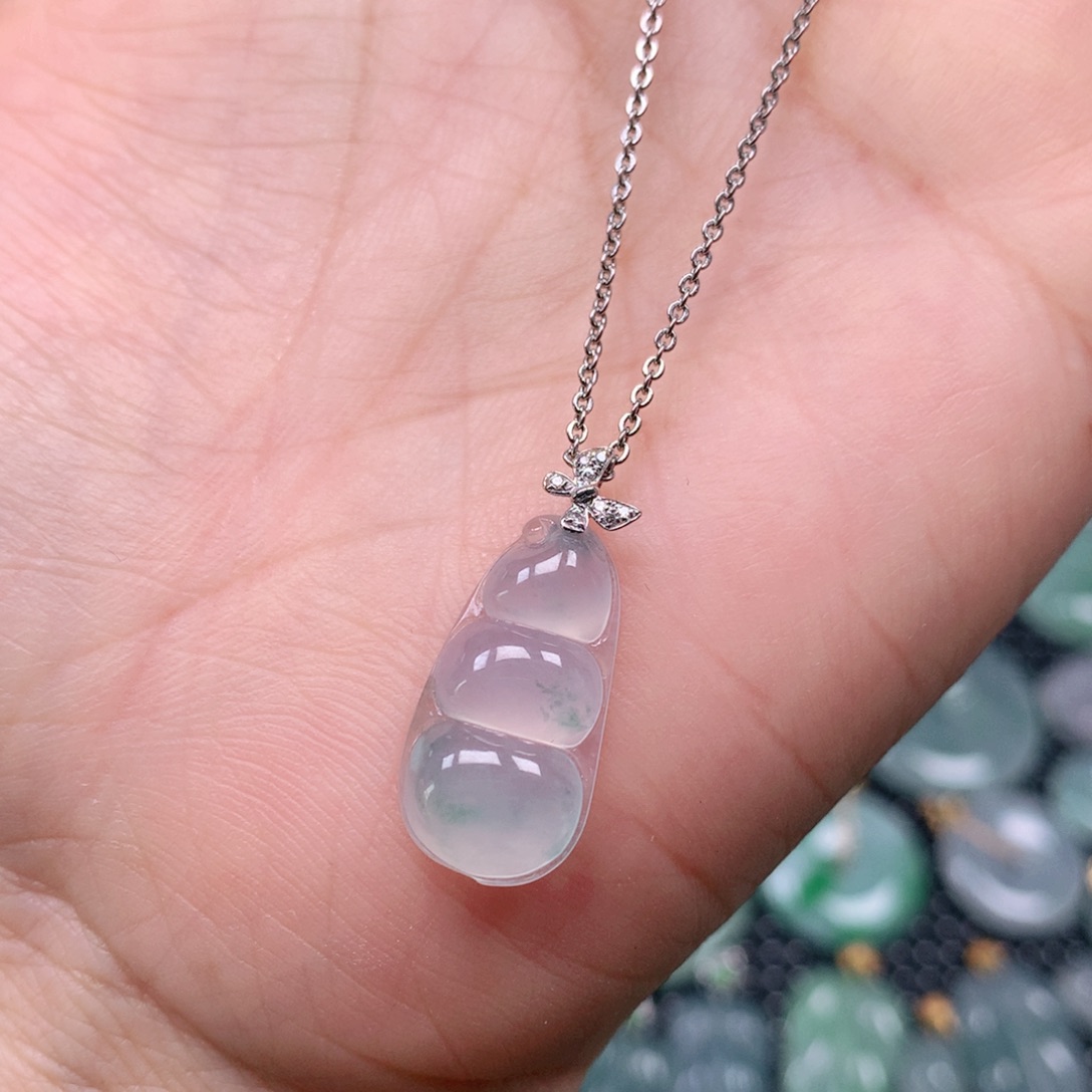 【闪购商品】翡翠吊坠(不含链)18K金镶嵌