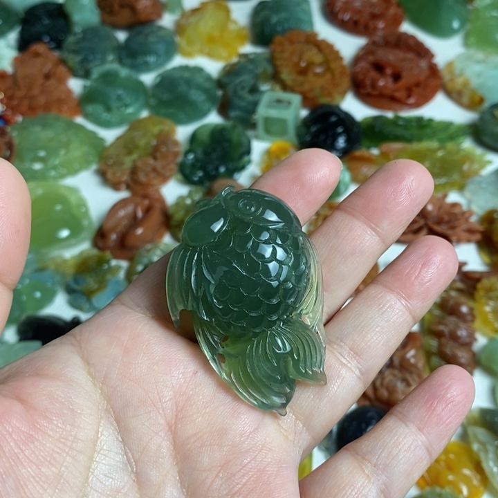 蛇纹石玉颈饰未镶嵌5***/