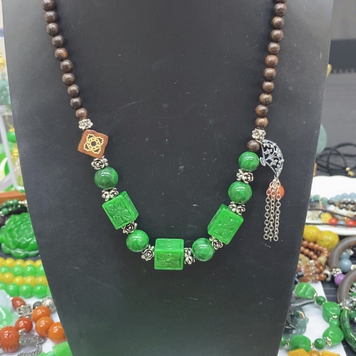 翡翠未镶嵌颈饰项链3 9