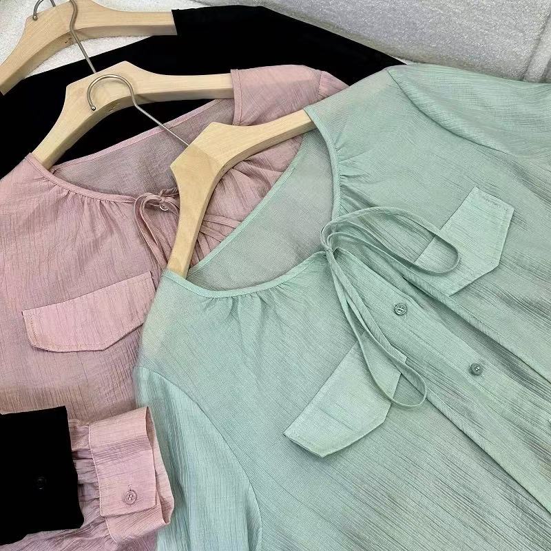【苹果现货】CCC11045A夏季新款温柔气质显瘦衬衣大码