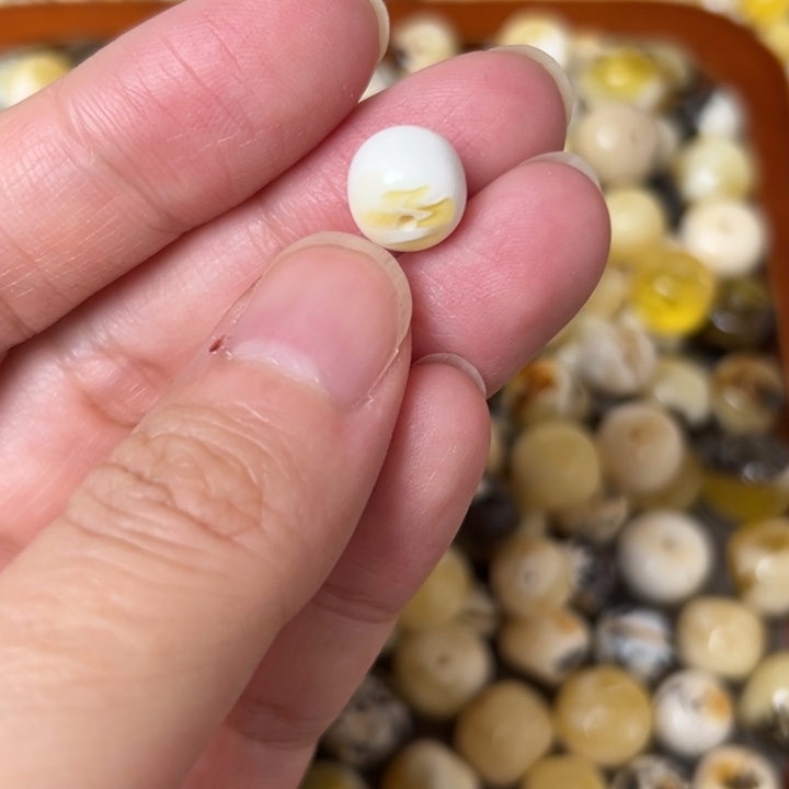 蜜蜡未镶嵌裸石9.4mm一个