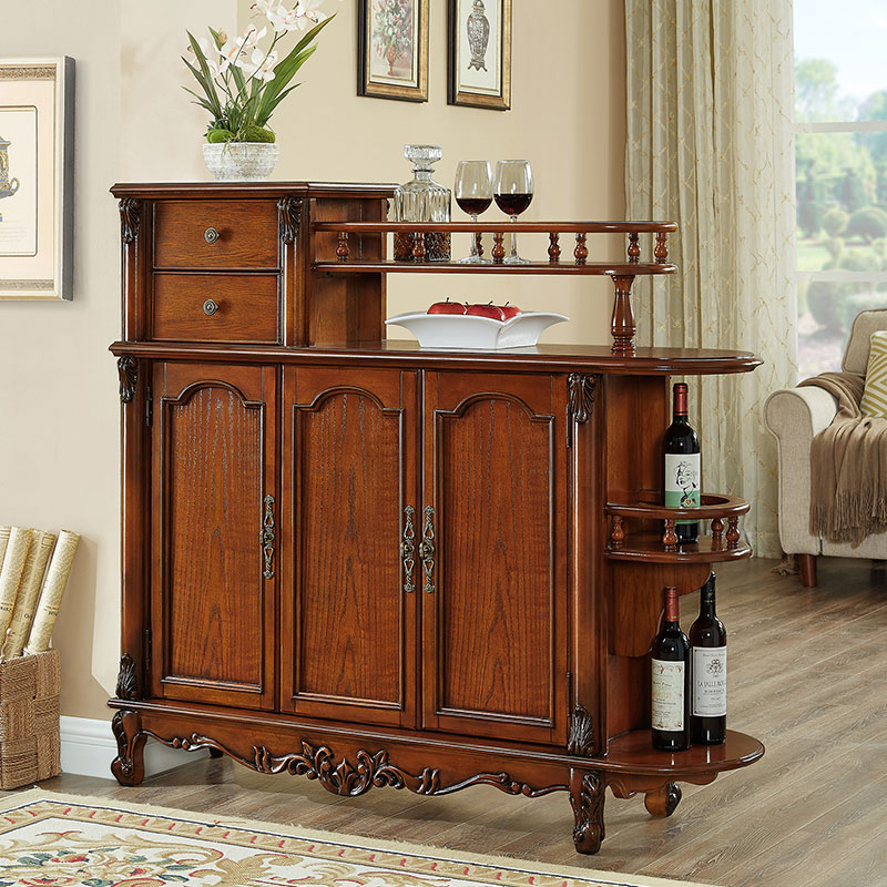 美式鞋柜隔断柜进门实木玄关柜客厅双面装饰柜屏风水柜欧式间厅柜