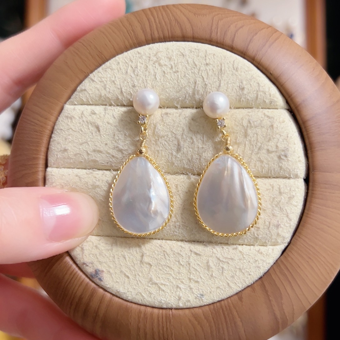 淡水珍珠银S925镶嵌原创作品