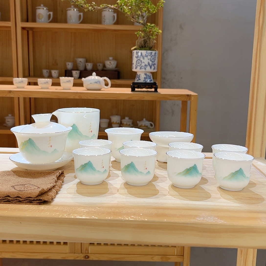【御瓷斋】羊脂玉瓷茶具套装