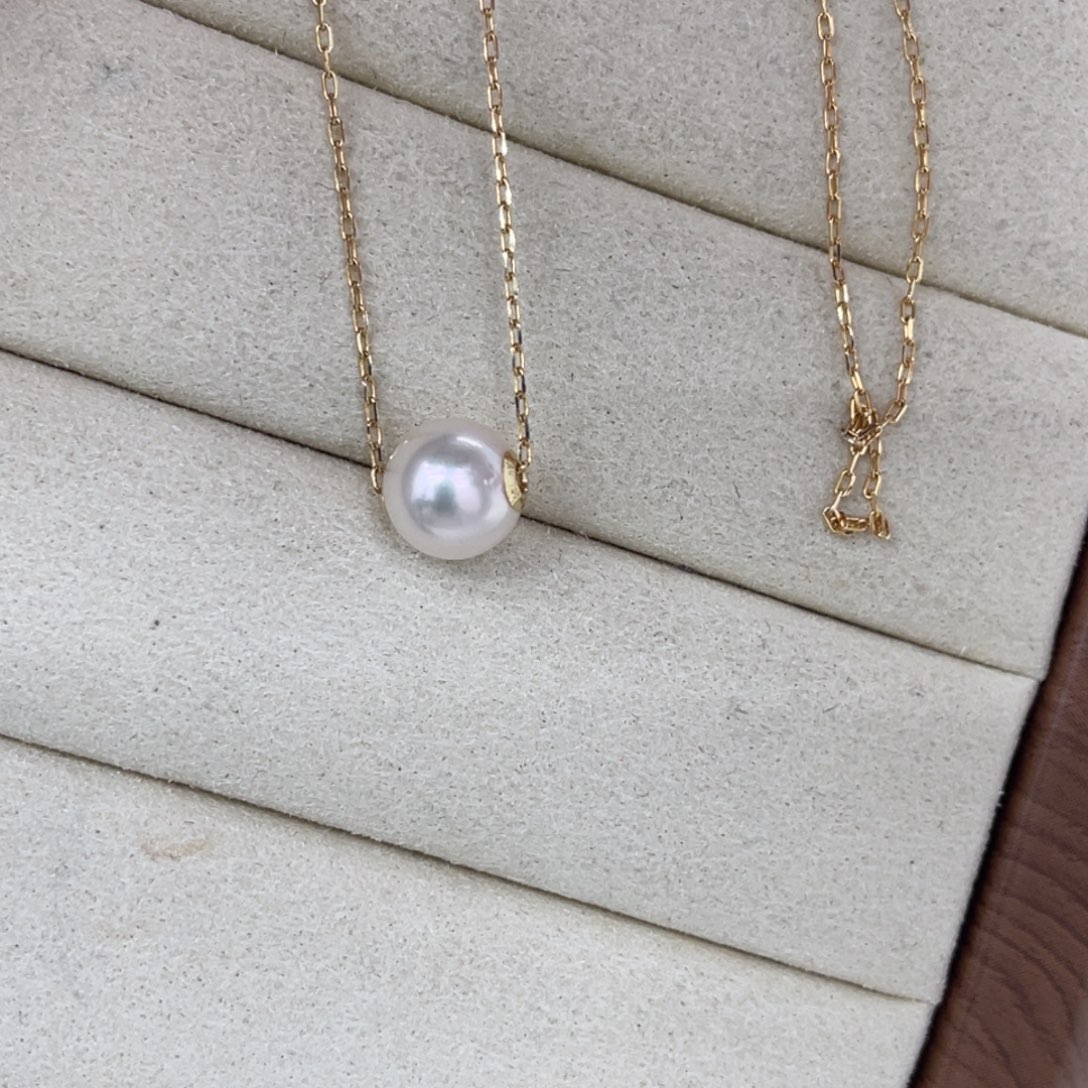 吊坠(赠链)18K金镶嵌海水珍珠