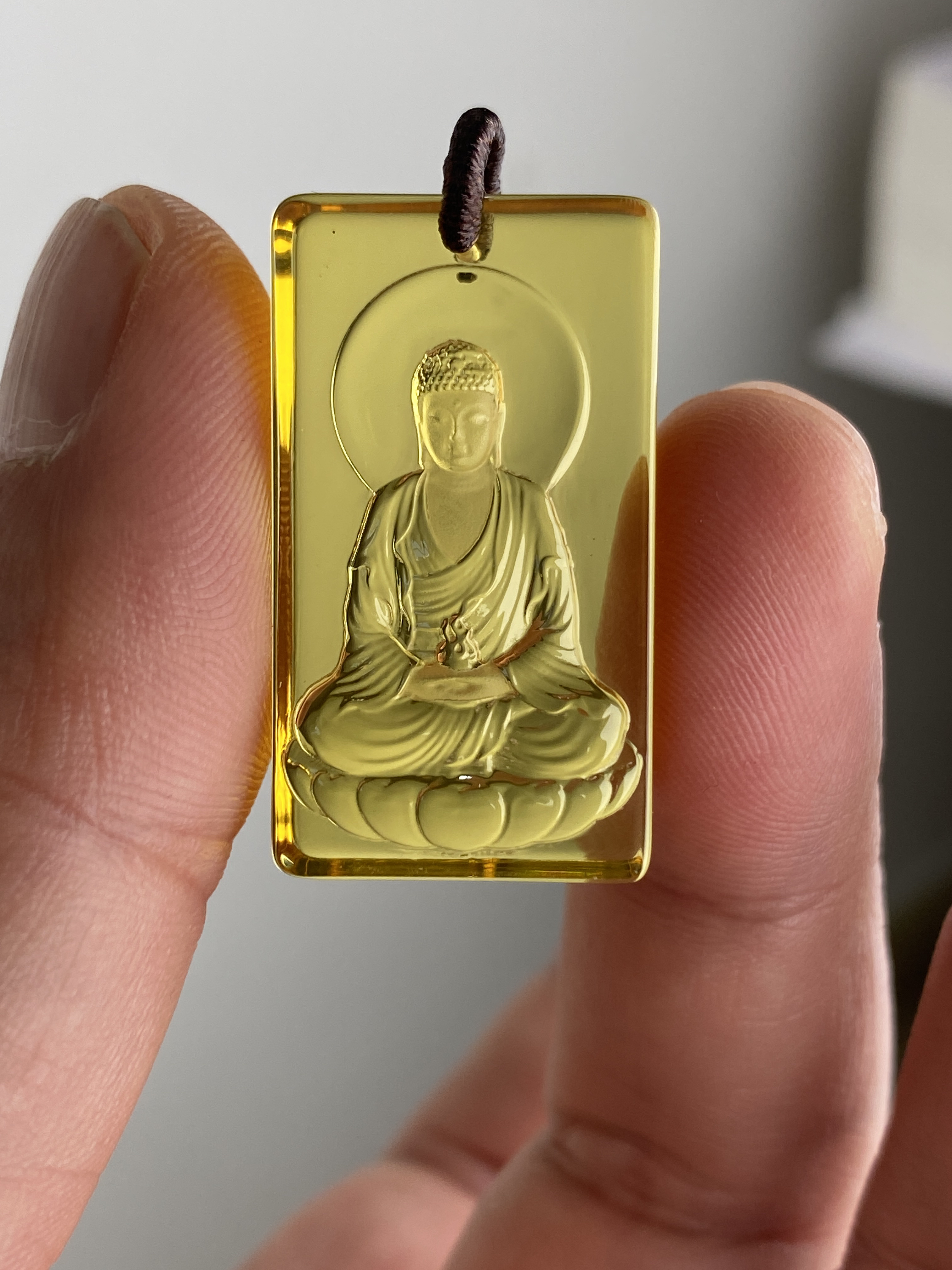 缅甸琥珀生肖狗生肖猪八大守护系列阿弥小方块吊坠