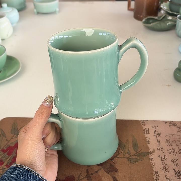龙泉云间青瓷小米茶器