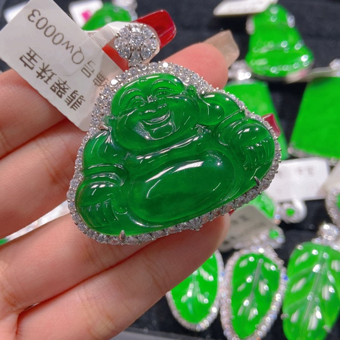 翡翠吊坠(不含链)银S925镶嵌