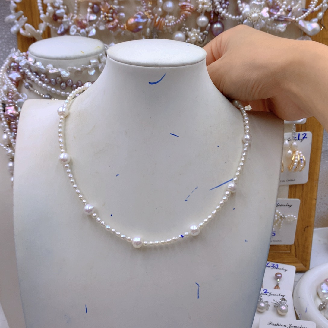 淡水珍珠耳饰银S925镶嵌