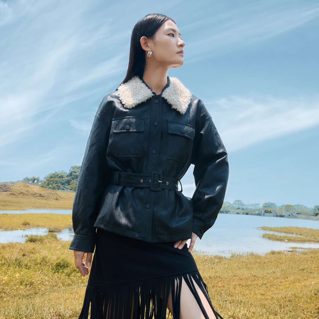 C.crlu 可路莎 皮羽绒服 25冬新款