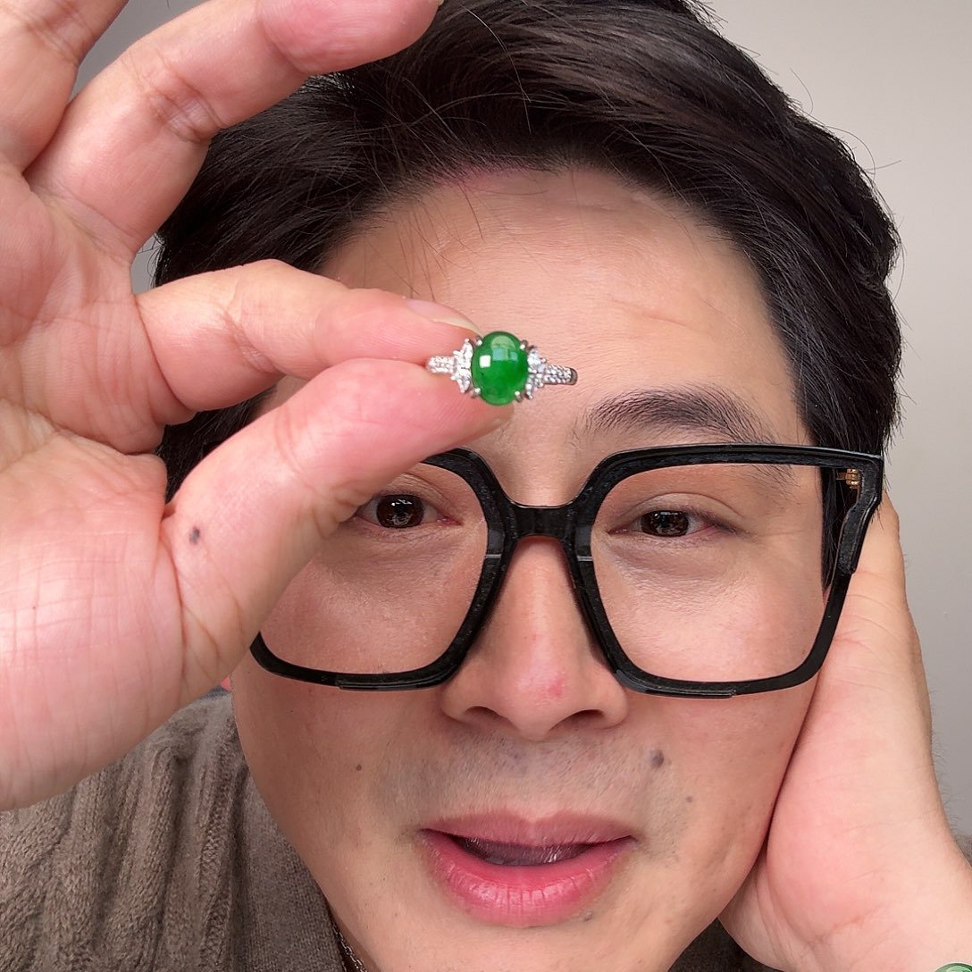 翡翠未镶嵌颈饰一件