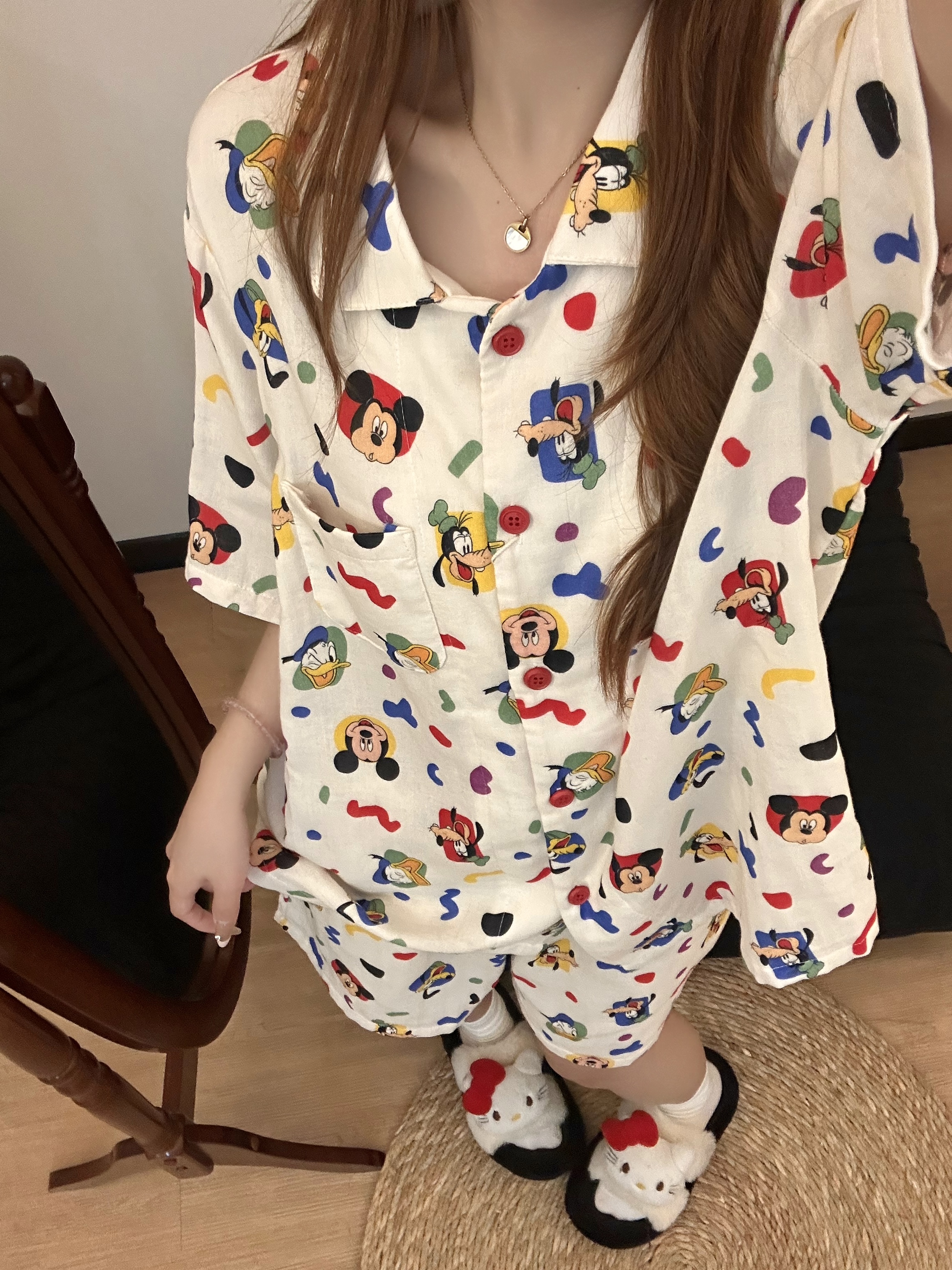 【可爱米奇】甜美小个子短袖软绵绵睡衣女夏季新款套装短裤家居服夏