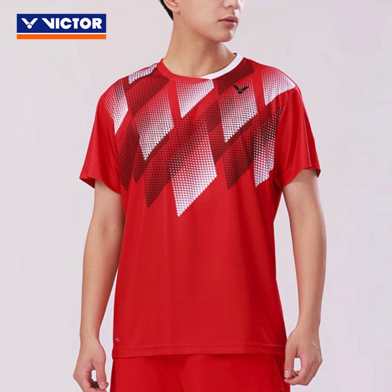 威克多VICTOR胜利羽毛球服T-30000丹麦国家队大赛服T恤