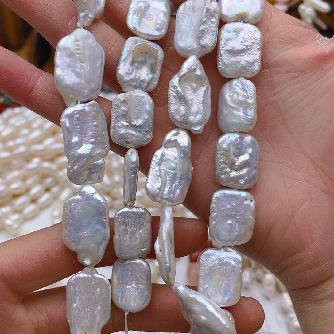 玛瑙/玉髓珠宝半成品未镶嵌巴洛克方牌1条卡15*20