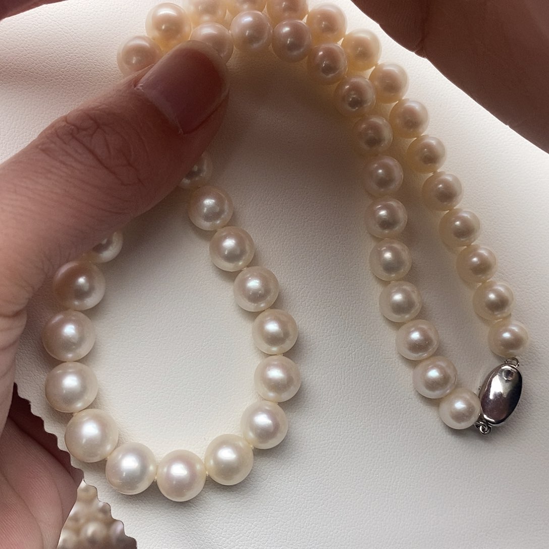 淡水珍珠颈饰银S925镶嵌