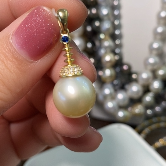 海水珍珠颈饰银S925镶嵌11.96