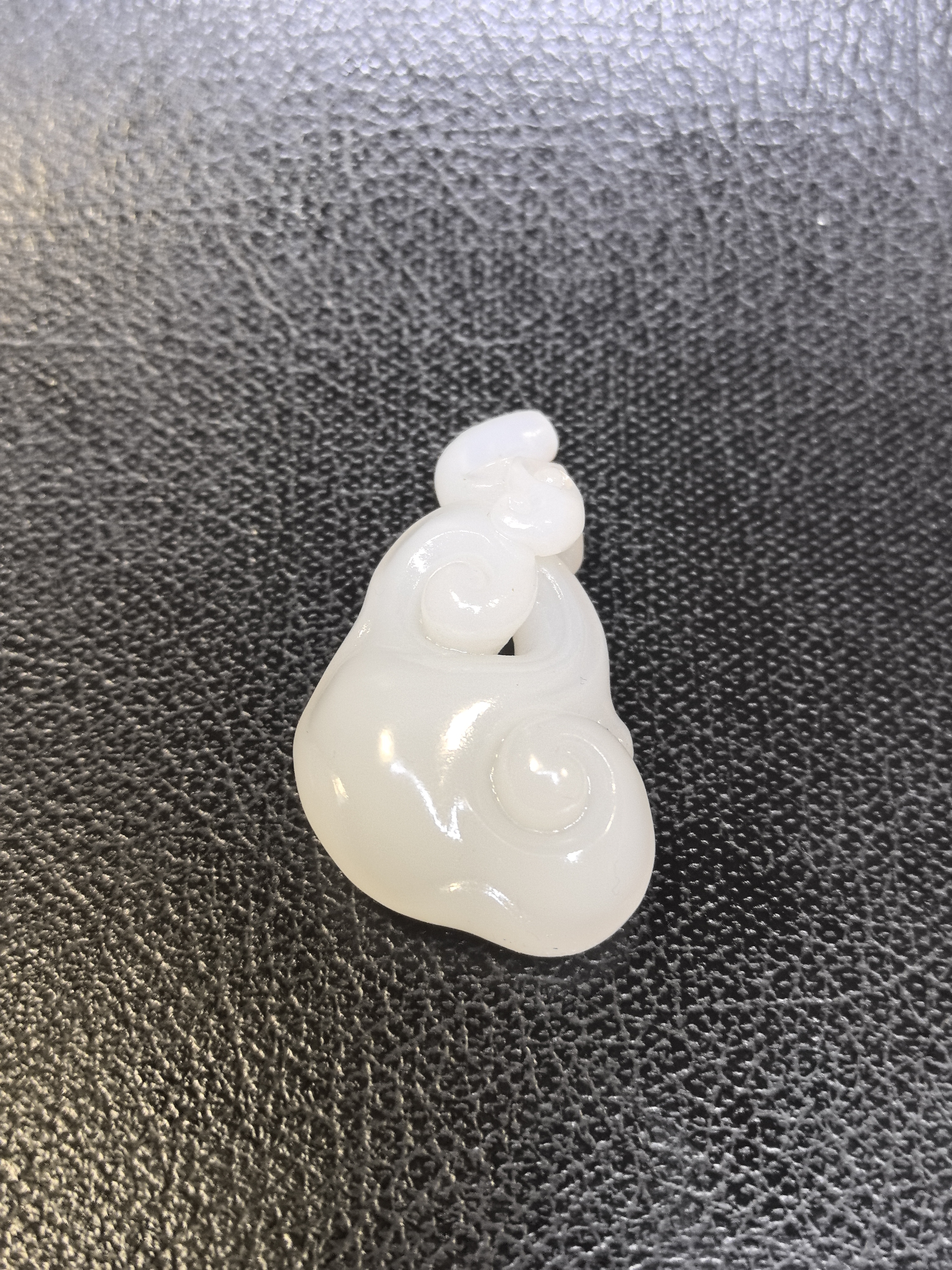 和田玉白玉如意挂件