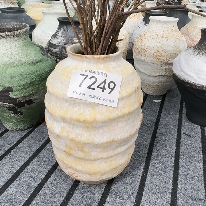 江***尧陶摆件景德镇高温花瓶编码7249高28口8默认无孔