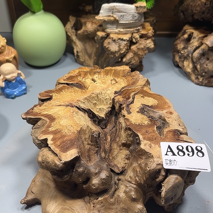 （***桥麻梨疙瘩文玩底座