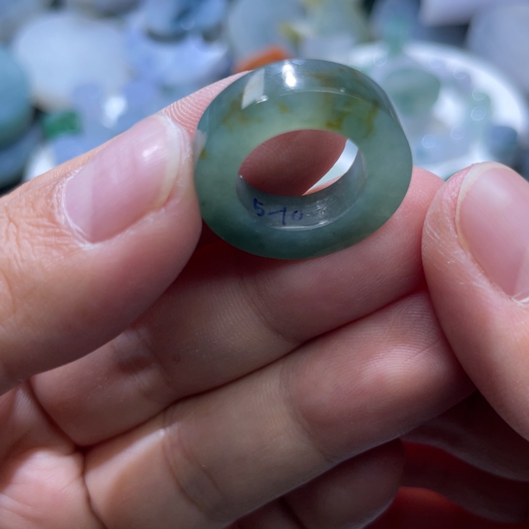 定制翡翠未镶嵌天然翡翠5-10冰蓝洒金