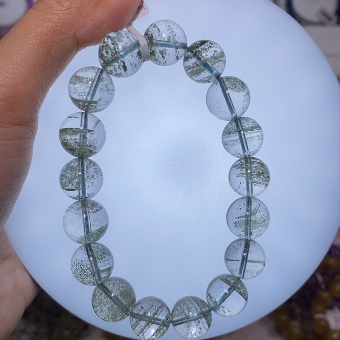 【闪购商品】水晶手串未镶嵌巴西绿幽灵12.7mm