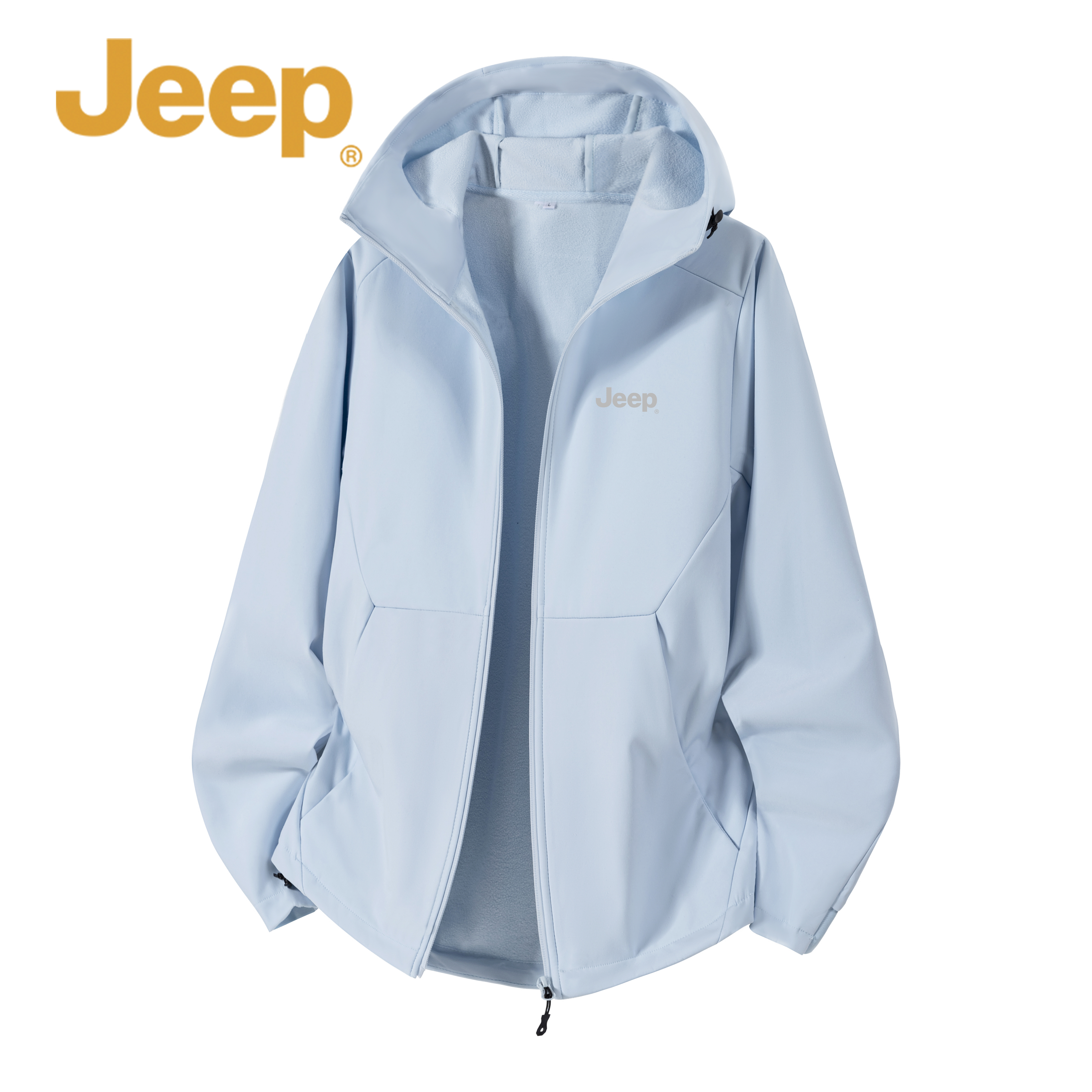 JEEP/吉普户外男女同款软壳冲锋衣运动服外套登山服防风夹克