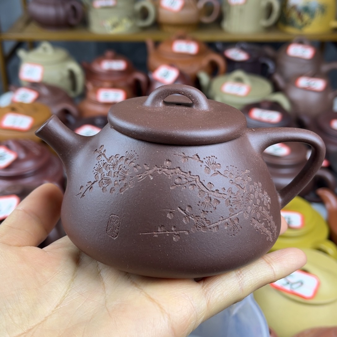 紫砂茶壶宜兴紫砂壶心舟石瓢