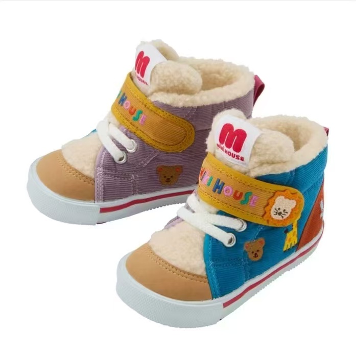 日系加棉儿童四季防滑学步鞋防踢宝宝鞋