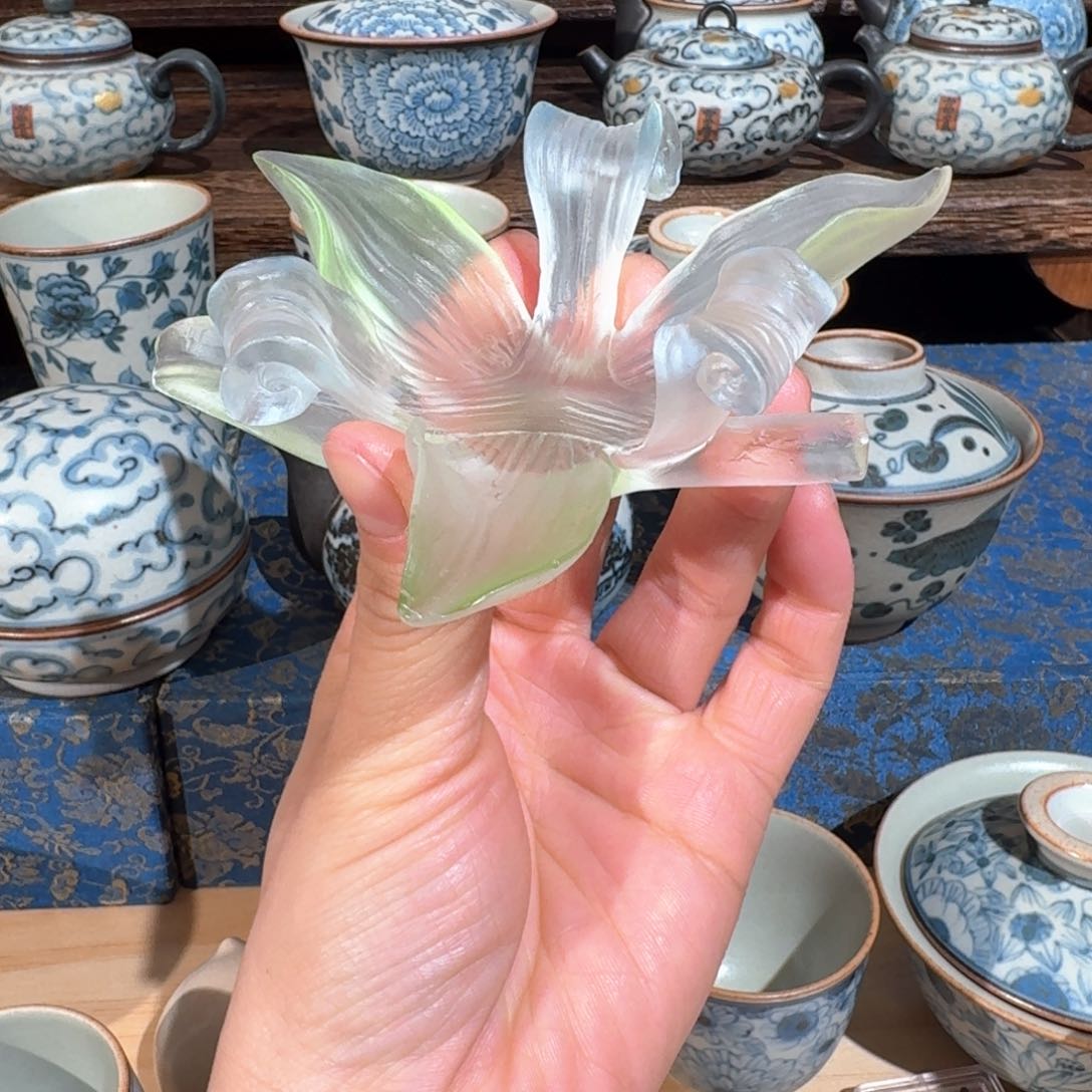 心缘堂微瑕1月兰花杯垫