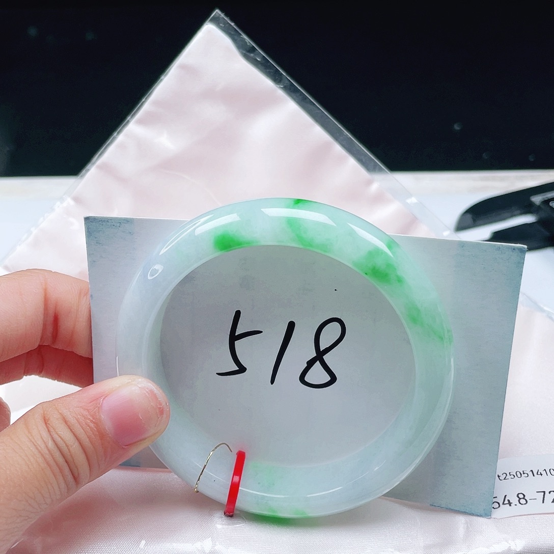 翡翠未镶嵌手镯54+正圈