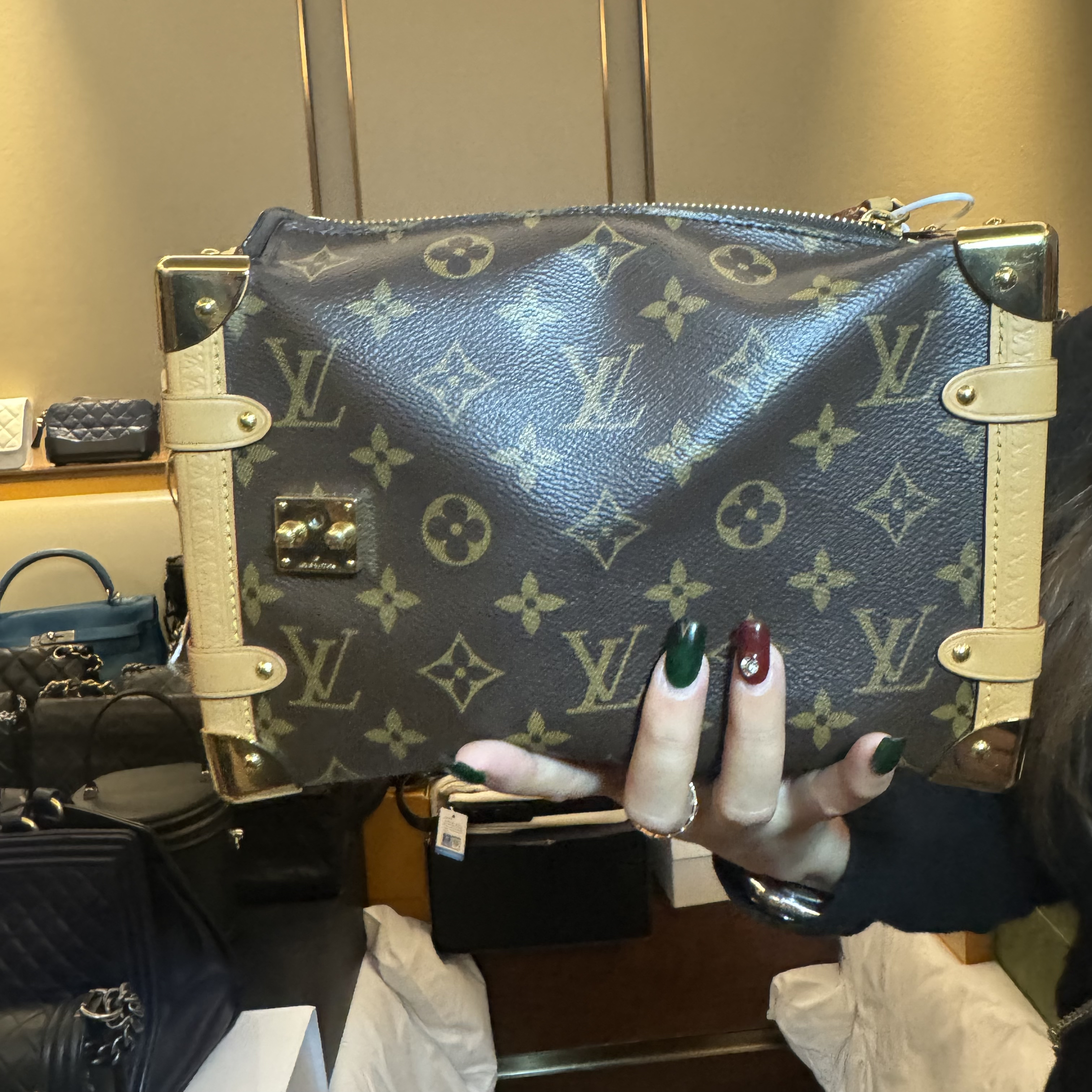 95新 LouisVuitton/路易威登 路易威登谷爱凌中号芯片款