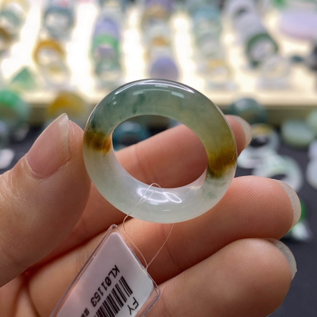 翡翠戒指未镶嵌圈口14