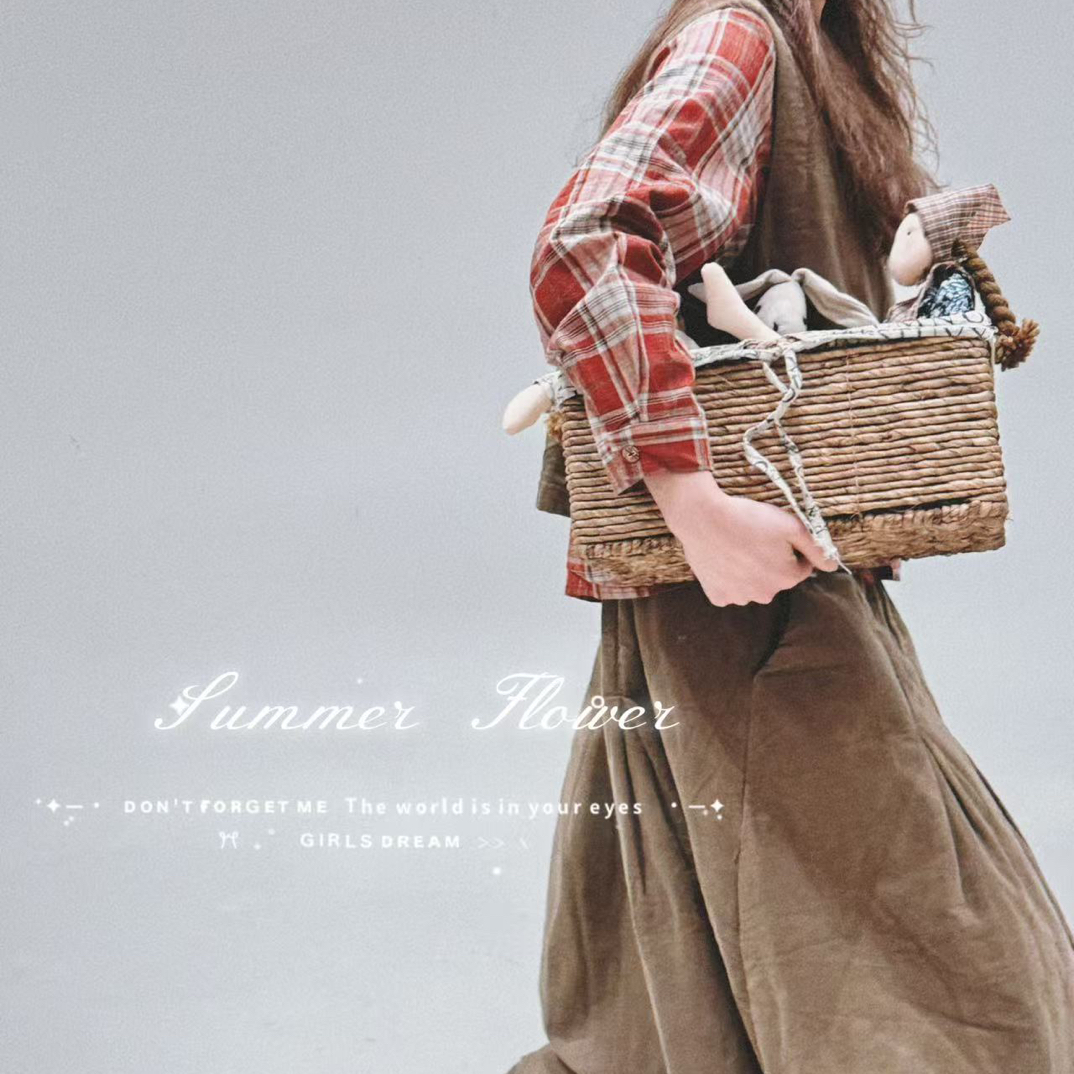 夏小朵 秋冬灯芯绒马甲半裙套装 时尚潮流小众纯色极简宽松套装