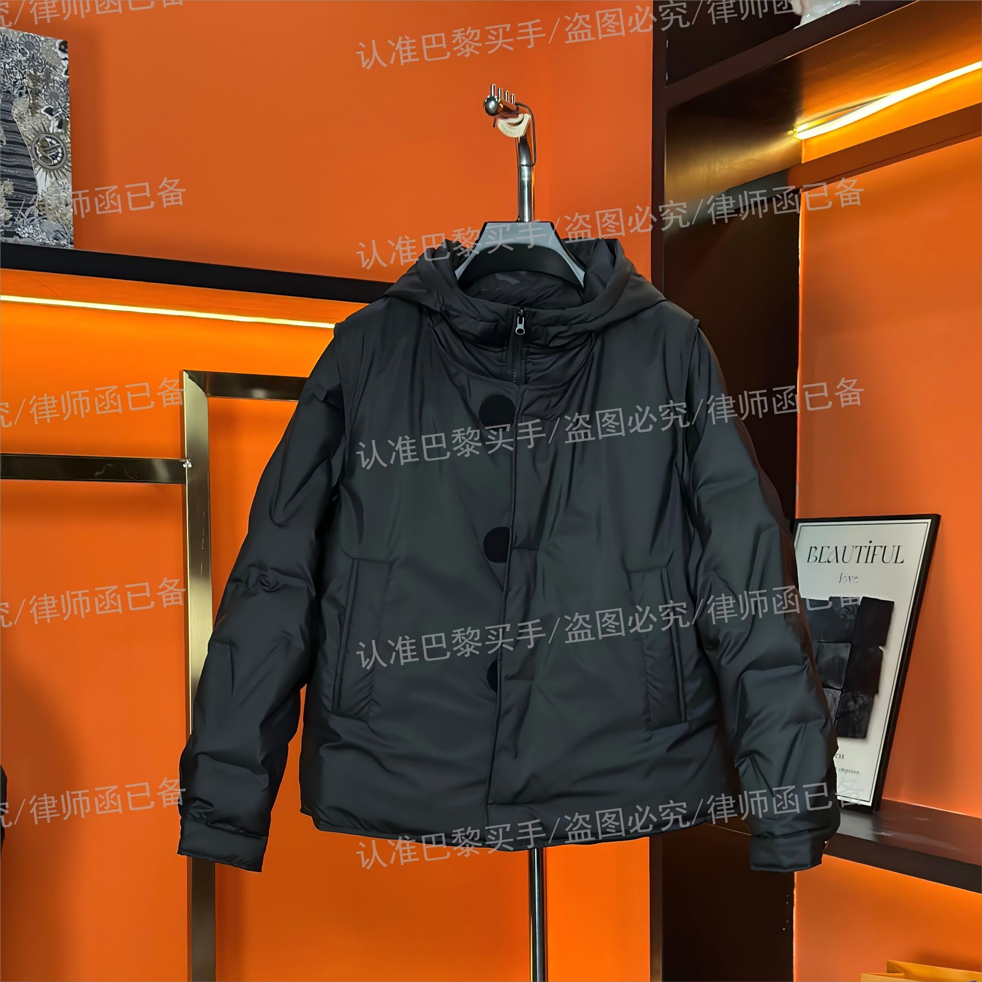 2025冬季新款羽绒服假两件连帽外套