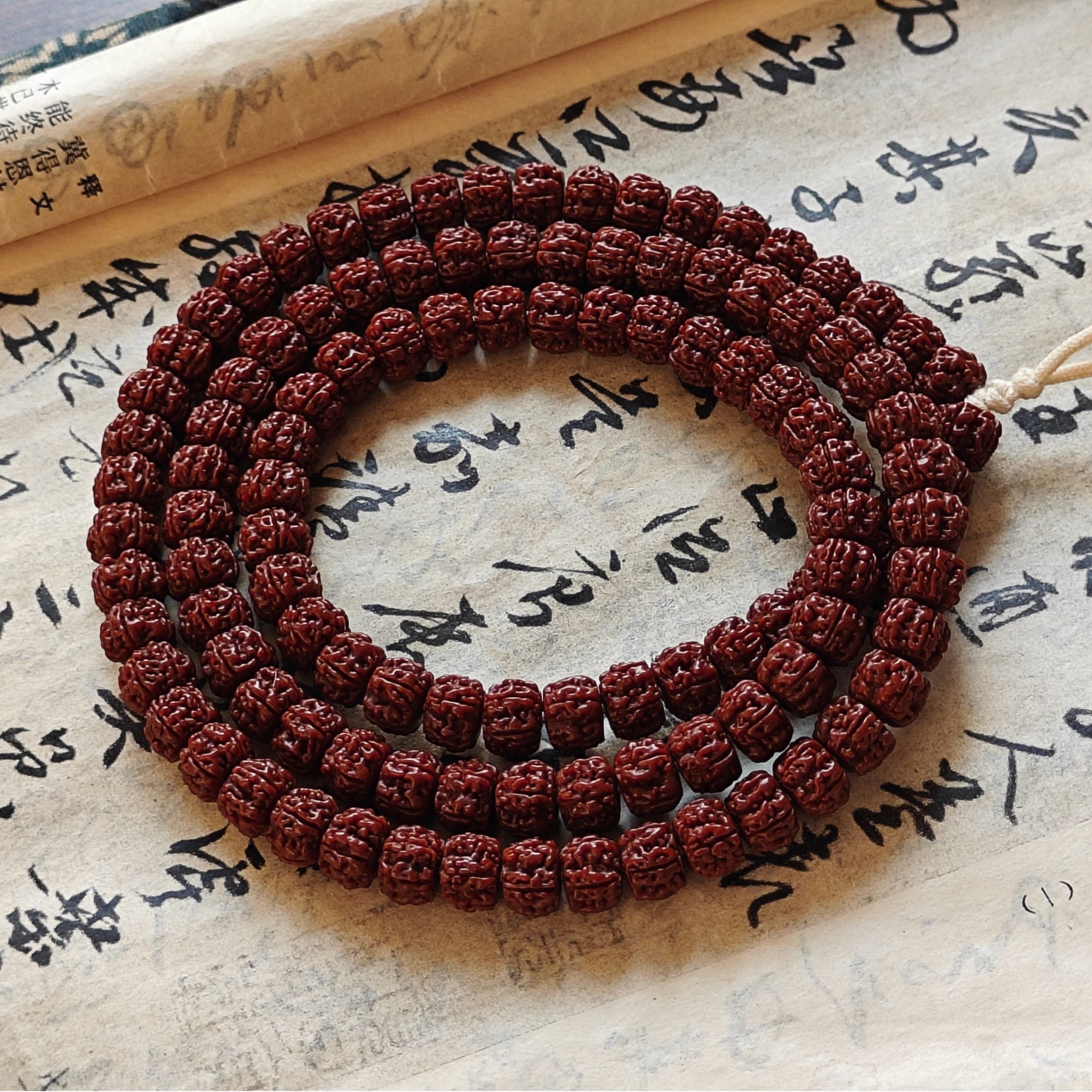 金刚菩提脖挂直径10毫米左右共122颗皮质走色好佩戴漂亮一物一图