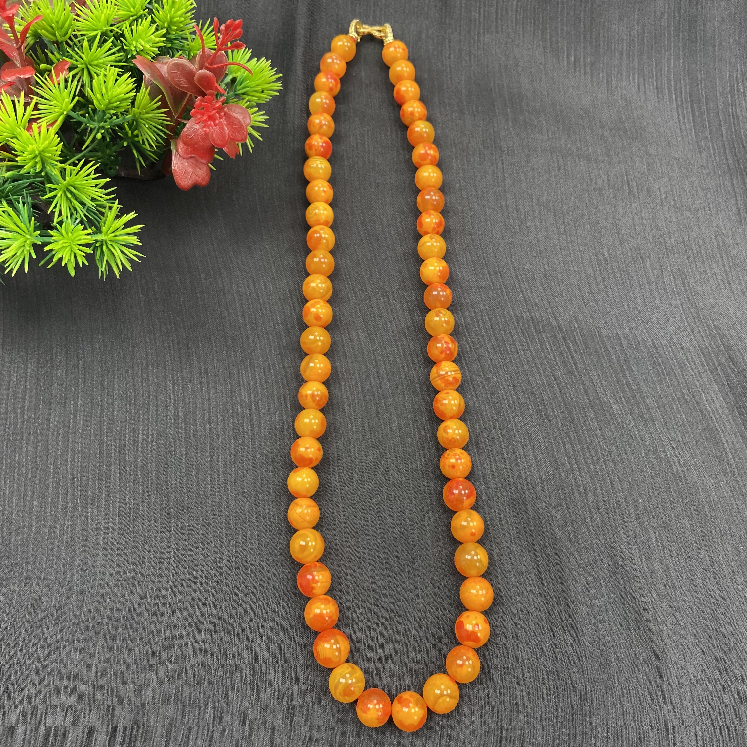 【香港高端严选】 金丝藏红花K10mm妈妈链(多样性发其一）