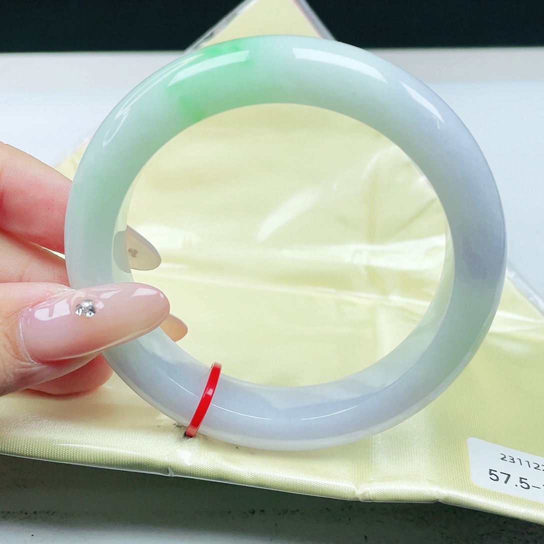 翡翠未镶嵌手镯 正圈57+