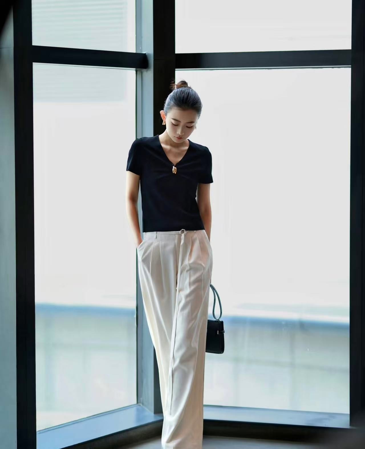 （M10-M79)2025欧货爆款女夏季法式针织短袖小香风小众