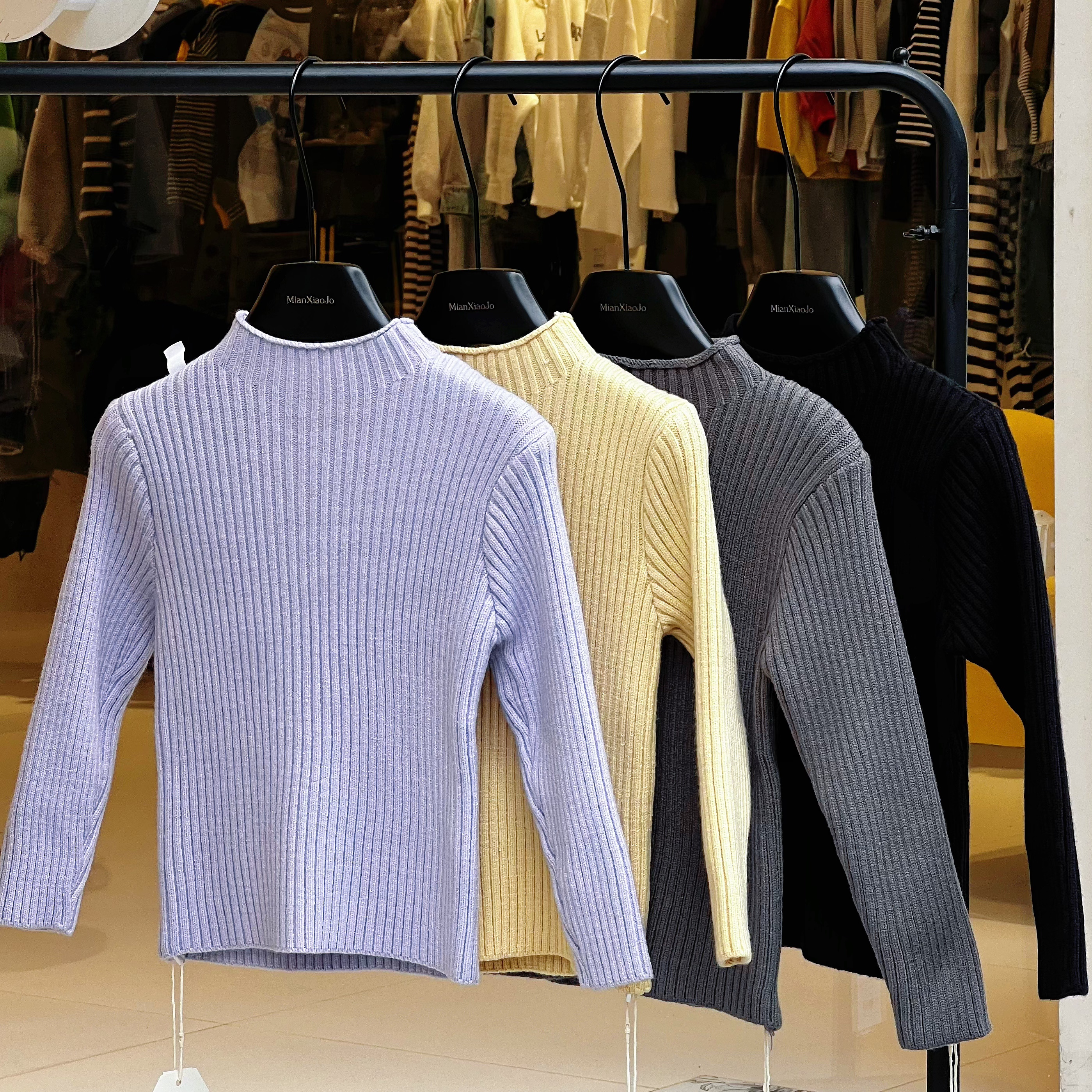 棉小九 儿童新款纯色针织韩系打底（中童）73453