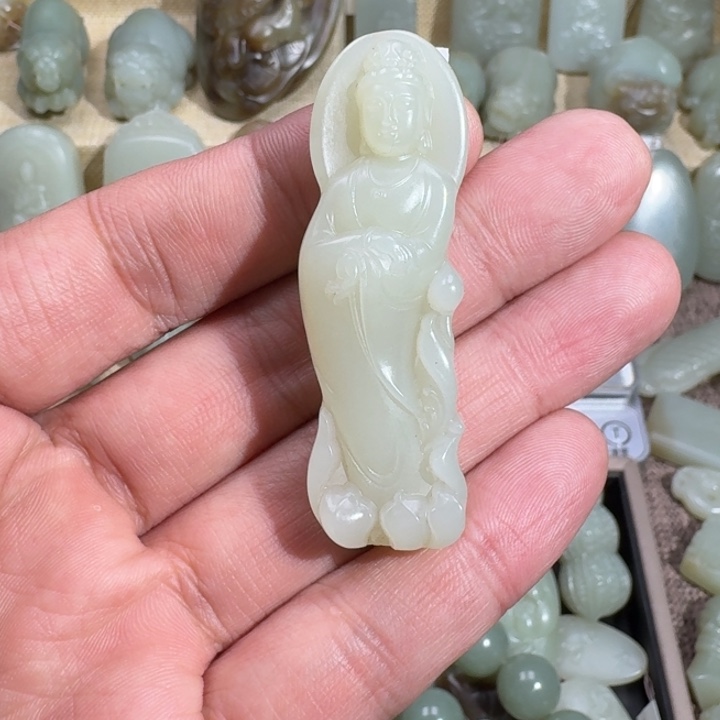 和田玉吊坠(不含链)未镶嵌麦*