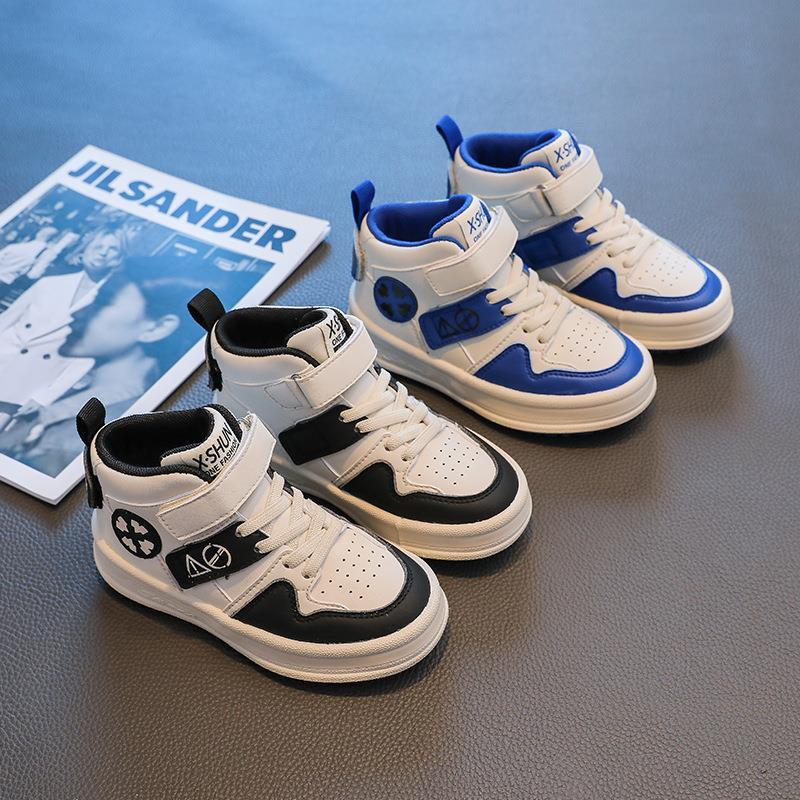 【1265】超纤皮儿童春秋新款运动板鞋男童小白鞋女童百搭时尚单鞋