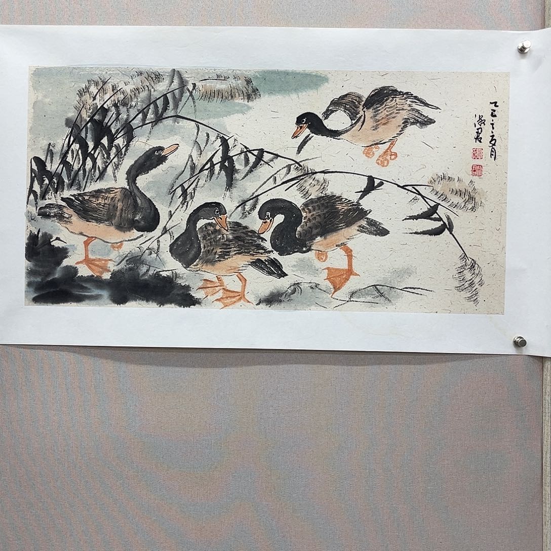 国画艺术家真人手绘