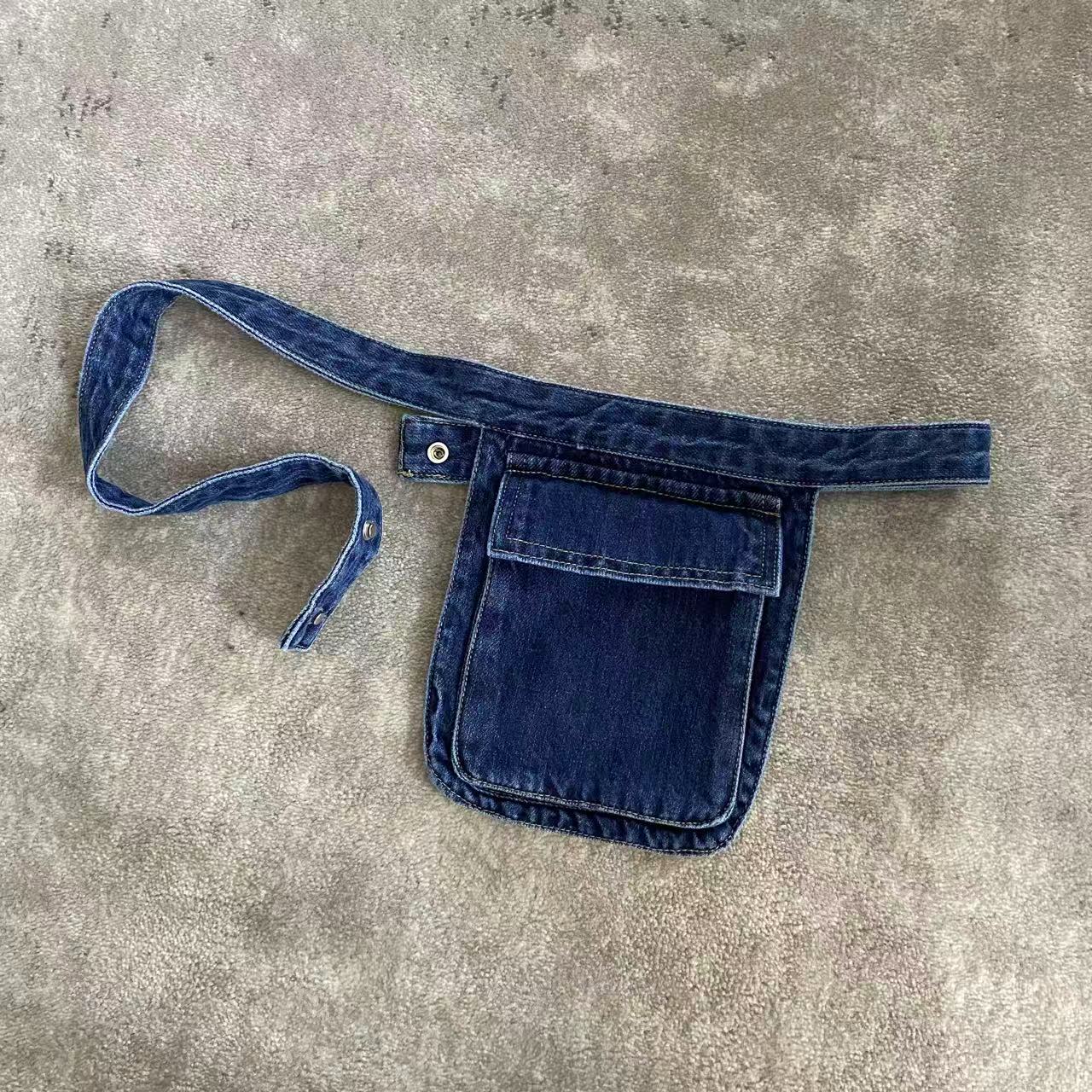 infobyfive2025夏季新款蓝色牛仔腰包腰带NF0506226