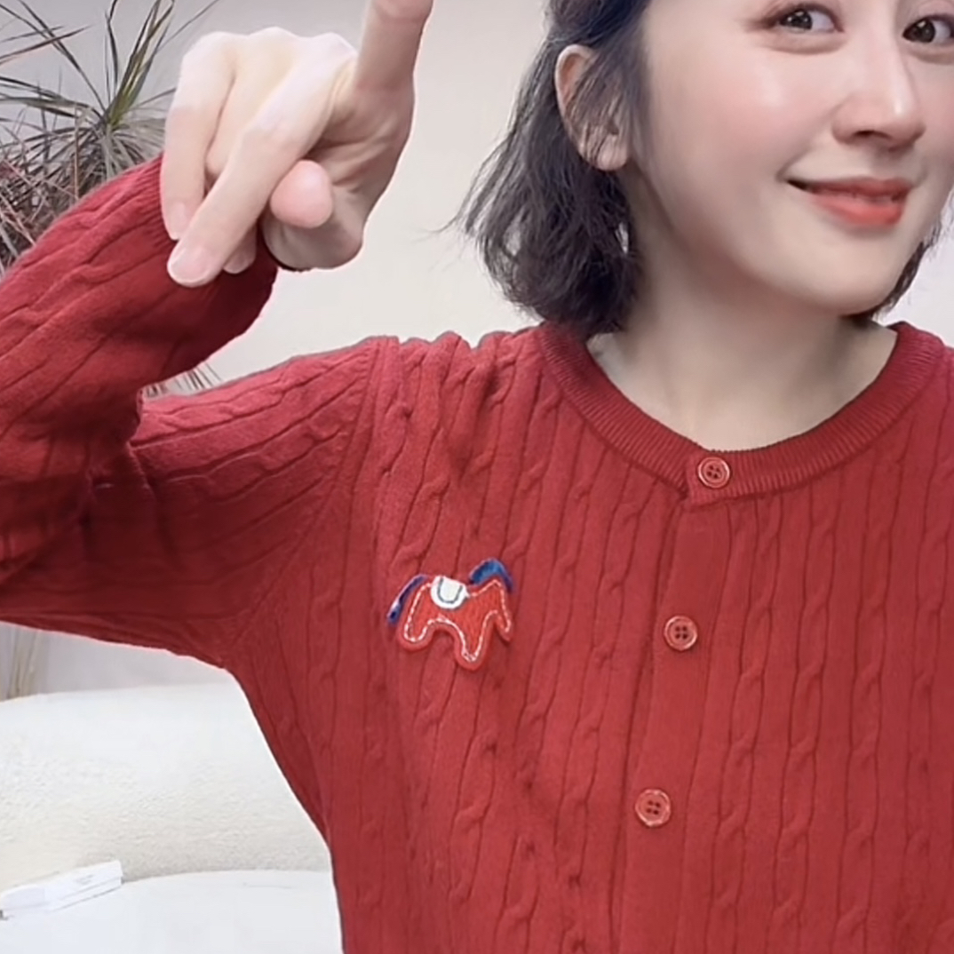 1086女装冬款针织毛衣RX（衣长58）