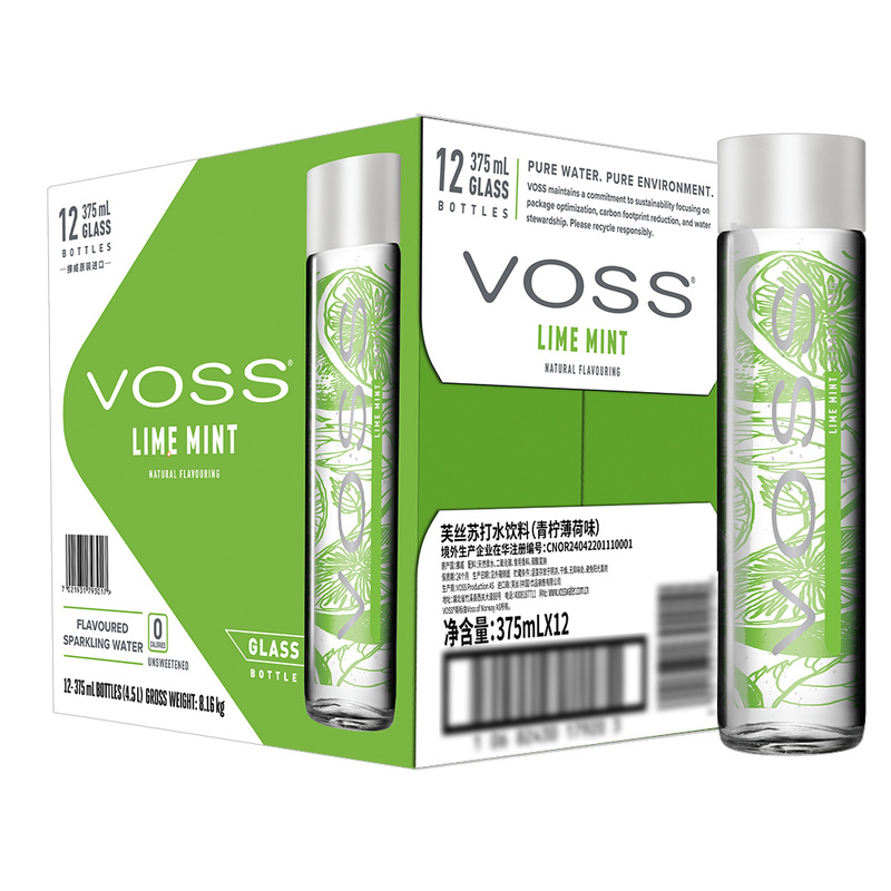 山姆芙丝(Voss)苏打水饮料 青柠薄荷味375ml*12
