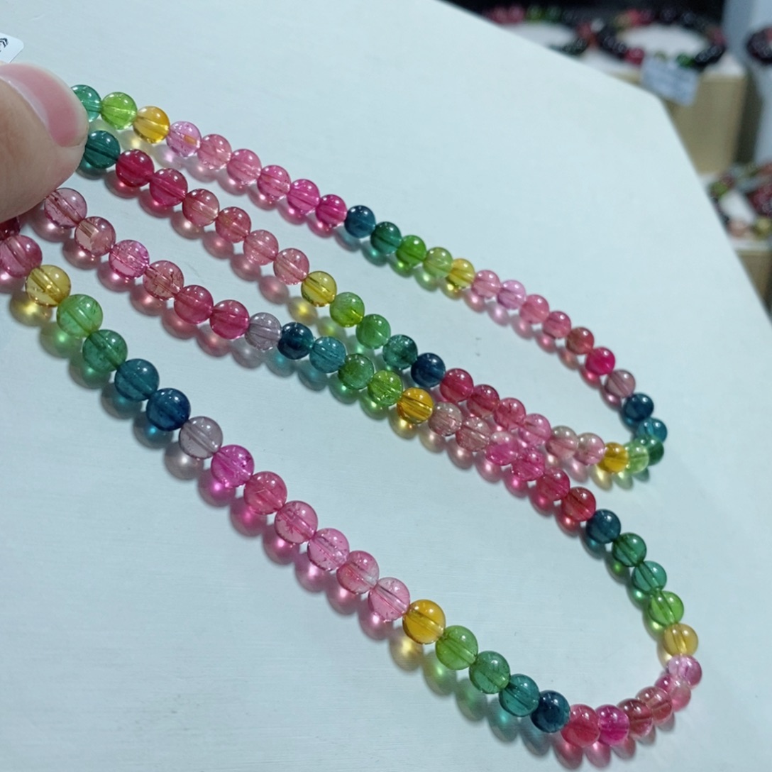碧玺手链未镶嵌笑****花碧玺