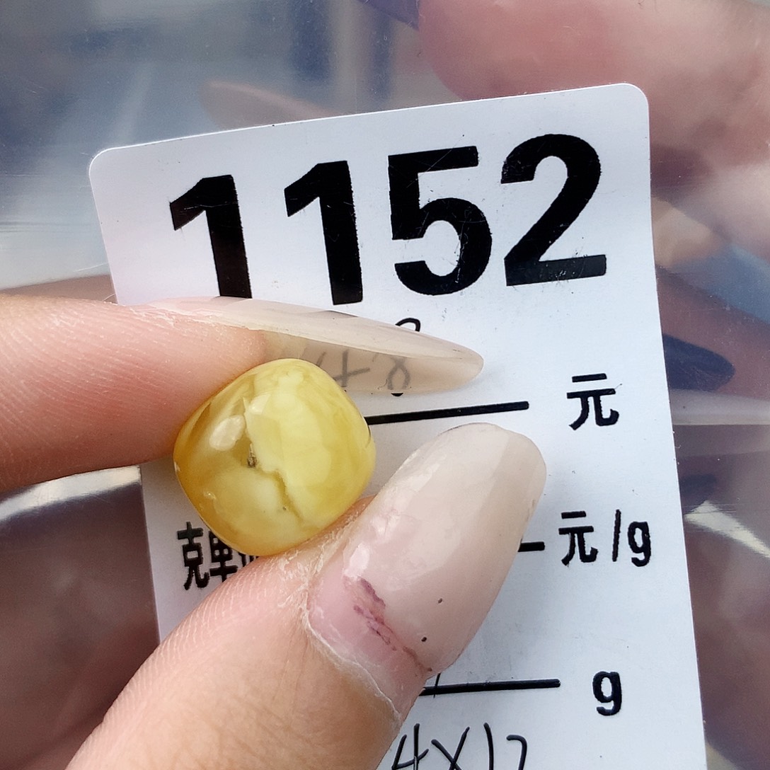 琥珀未镶嵌珠宝奇石13.2×12植物