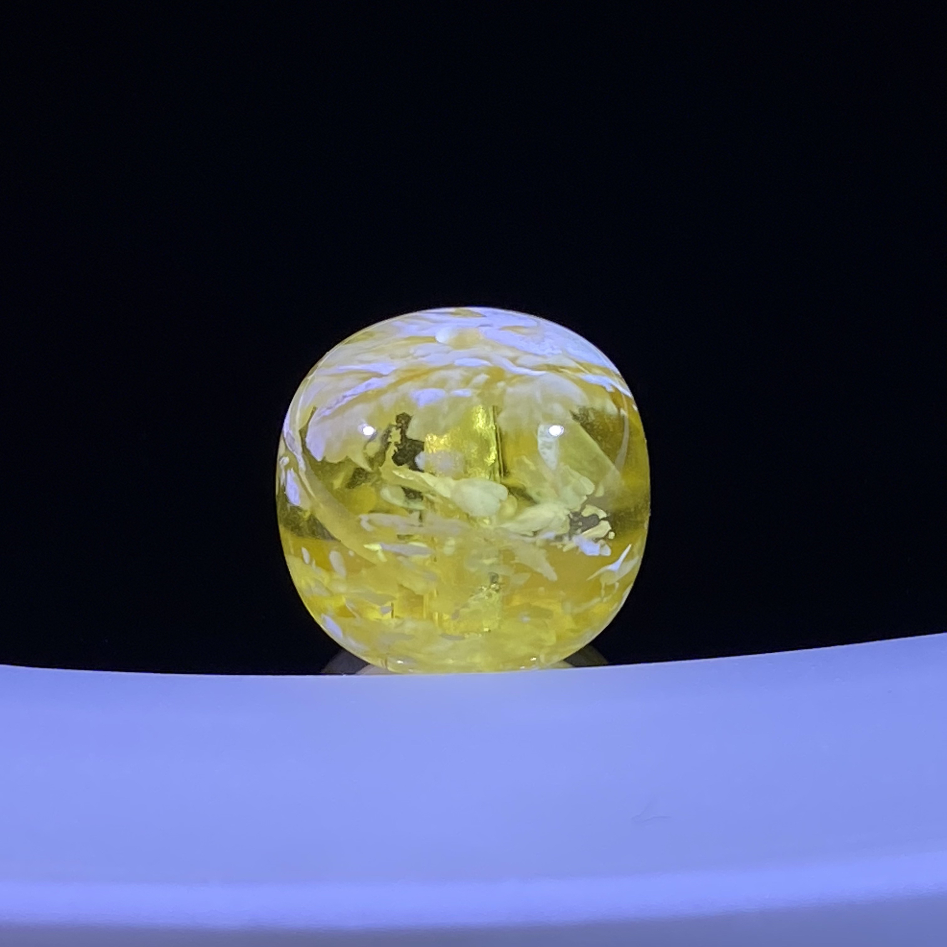 12.1mm金漆白透金蛋花汤蜜蜡老型 特别妖特别难遇